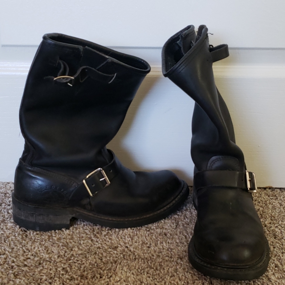 Black Carolina Motorcycle Moti Combat Boots